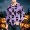 Men's Casual Loose Fit Printed Hoodie with Pocket and