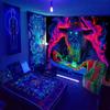 Mysterious Wizard Fluorescent Tapestry Uncover the Secrets of MagicUV Tapestry Wall Hanging Bedroom Home Party Decoration