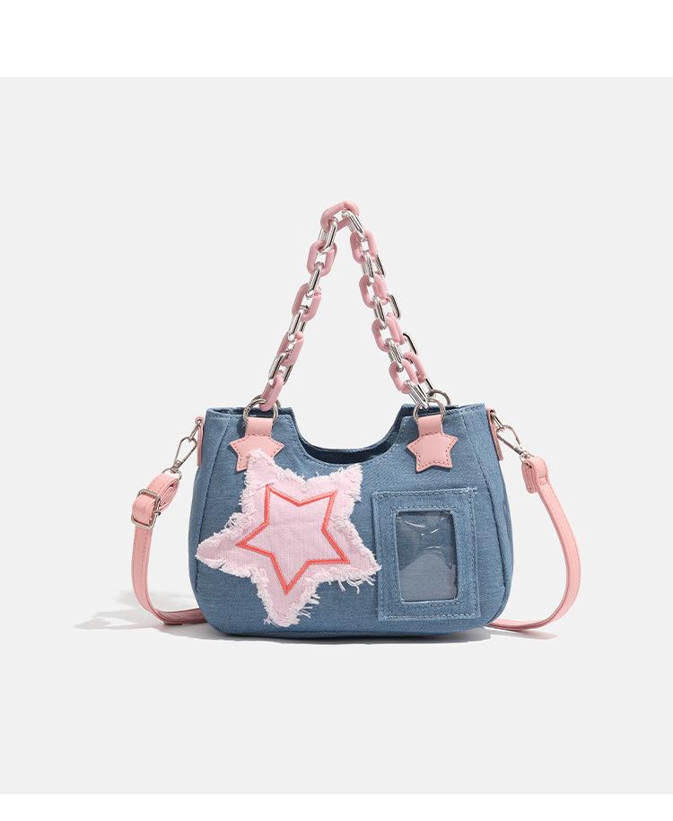 

Japanese Style Millet Peripheral Secondary Small and Medium Appetite Daily Pain Bag in Stock, Striped Crossbody Shoulder Bag, Millet Bar and Baby Bag светло-синий