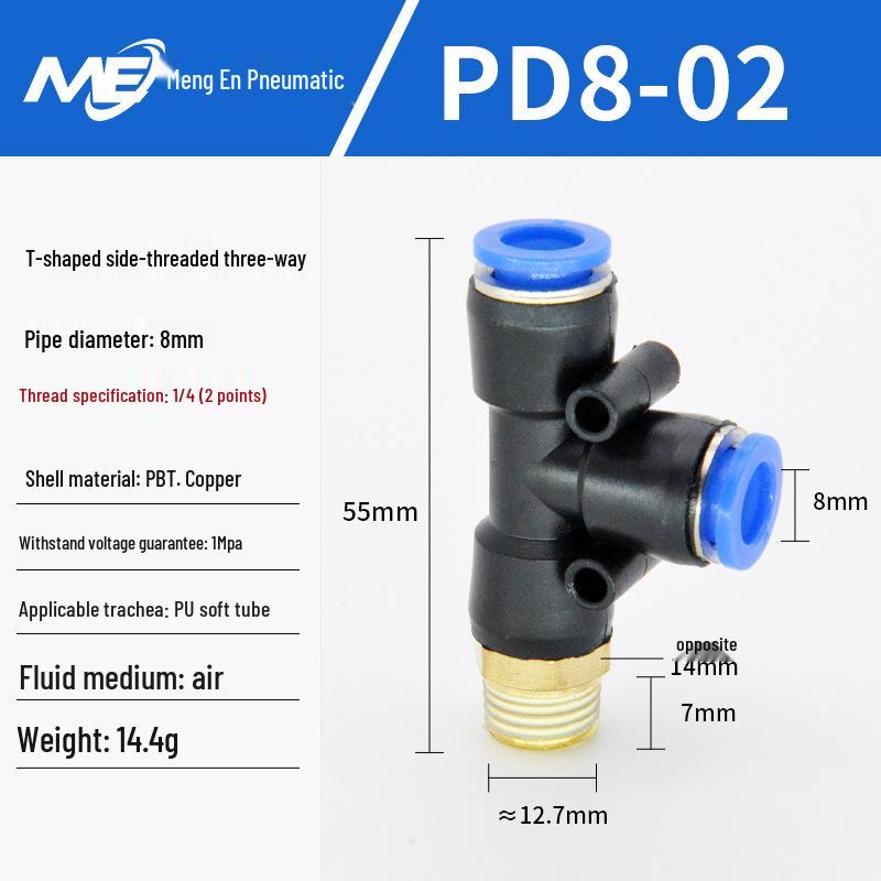Copper Corrosion-Resistant Pneumatic Quick Connector Fitting for Air Compressors