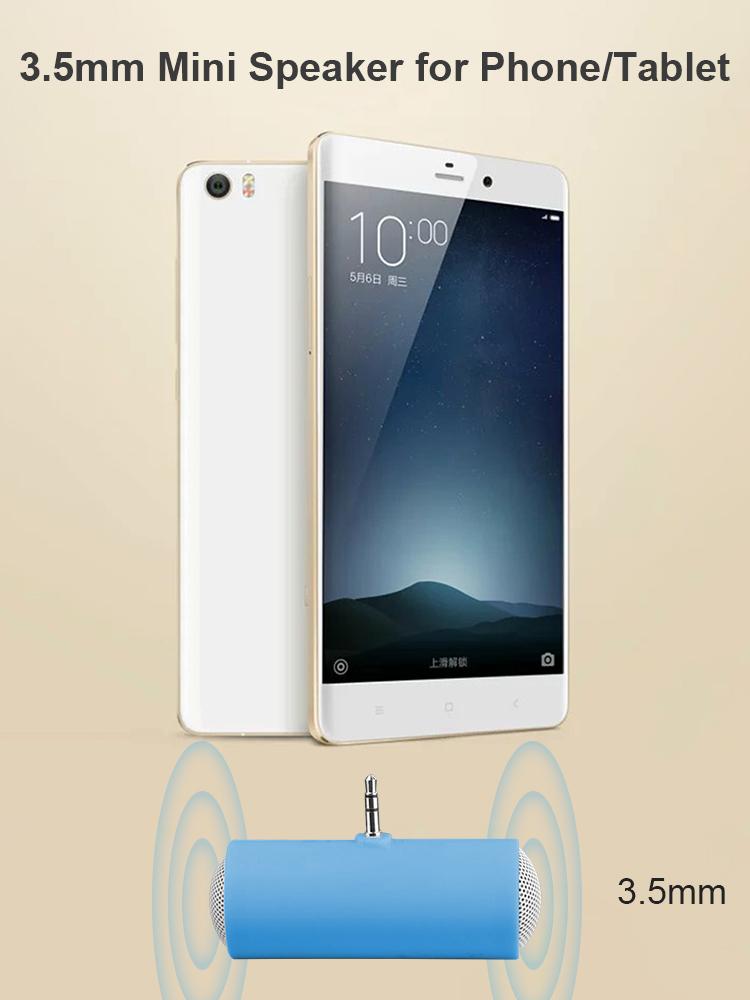 Mini Portable Speaker with 3.5mm Plug Plug and Play Mobile Phone Speaker Tablet Music Loudspeaker for Smartphone Tablet