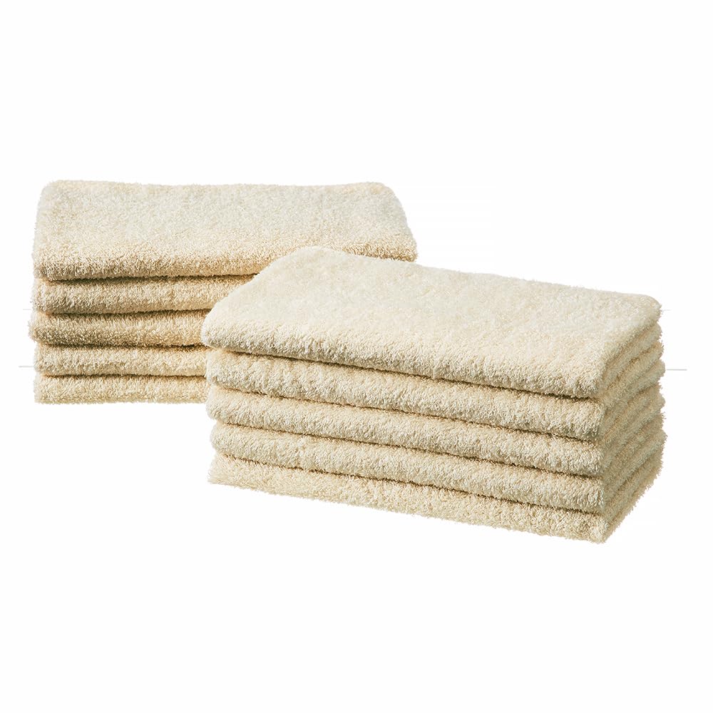 Hotel Natural Face Set of Made In Senshu Towel 32 X 82 Natural Color Towels, 10, Japan, (approx. Cm),