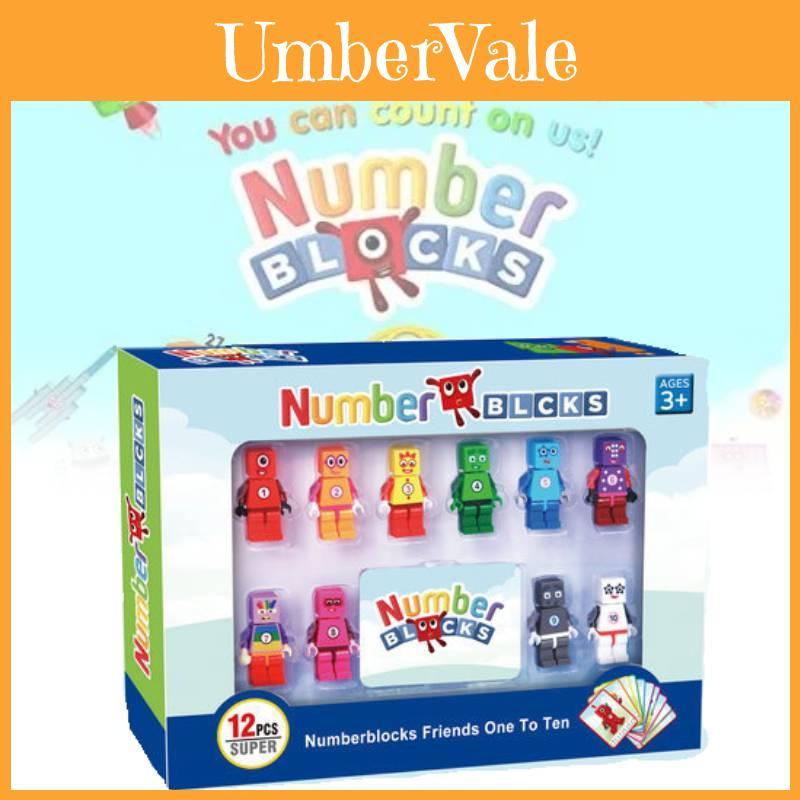 Unique My World Number Blocks With Character Cards Fun Educational Building Set