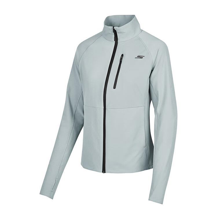 Skechers Durable Simple Versatile Comfortable Skin-Friendly Stand Collar Woven Casual Sports Jacket Women jackets P424W226-028Q S