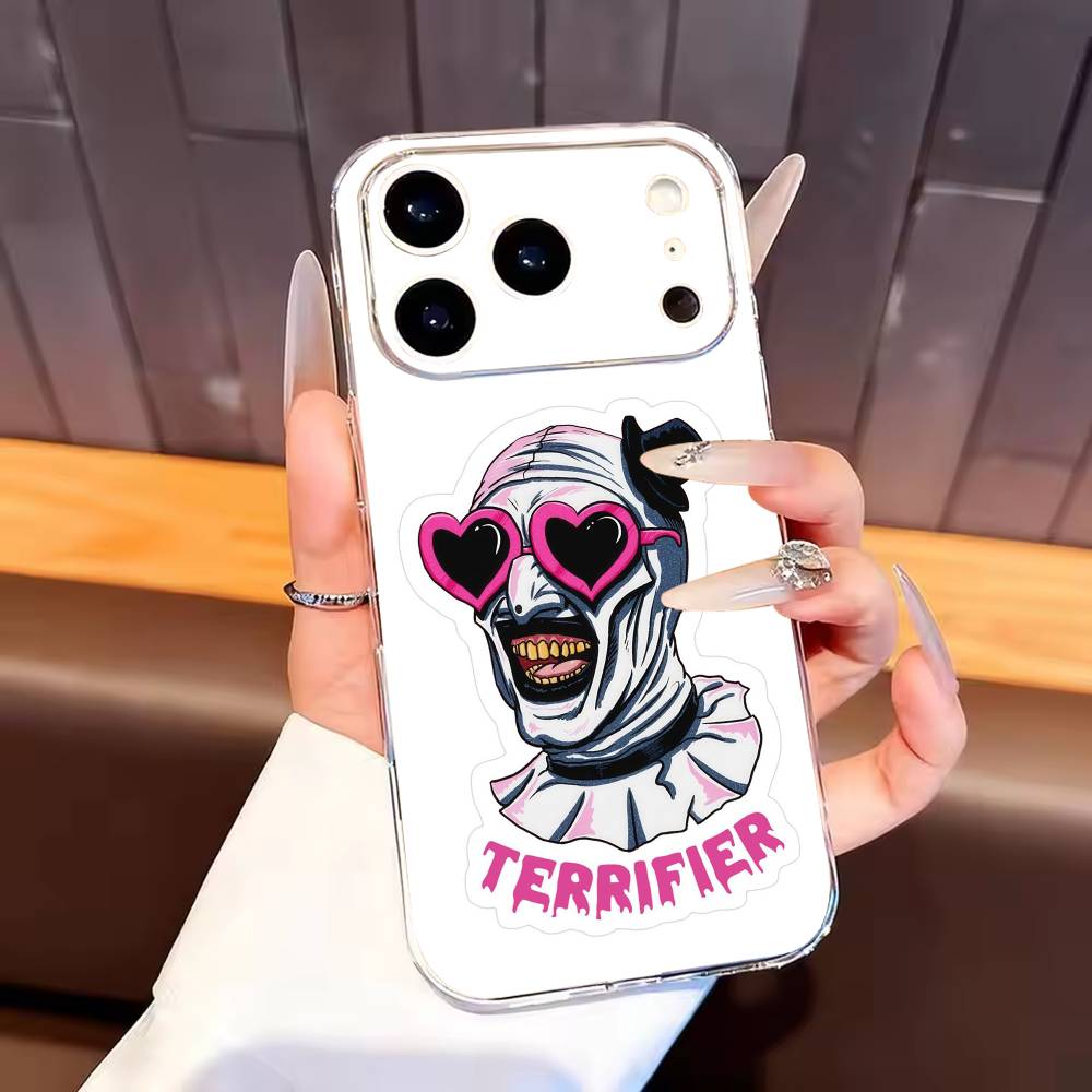 

Art the Clown horror T-Terrifi Phone Case For iPhone17,16,15,14,13,12,11 Plus,Pro Max Soft Transparent Cover iPhone14