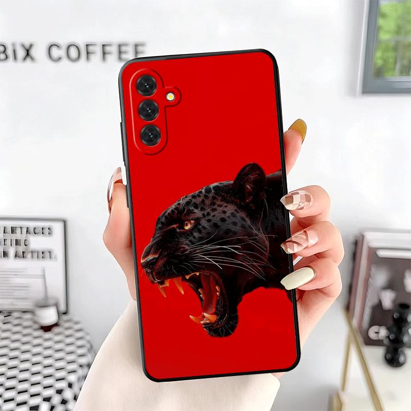 Black Panther Cool Animal Soft Phone Case for Samsung A17 A37 A57 A16 A26 A36 A56 A15 A25 A35 A55 A14 A24 A34 A54 A13 A23 A33 A5