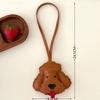 Cute PU Puppy Bag Pendant Cartoon Dog Decorative Hanging Puppy Keyring Versatile Bag Charm Car Decoration