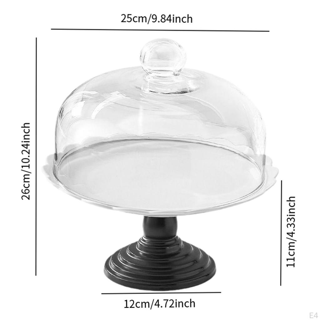 Cake Stand with Cover Plate Dessert Platter Display for Holiday Shop
