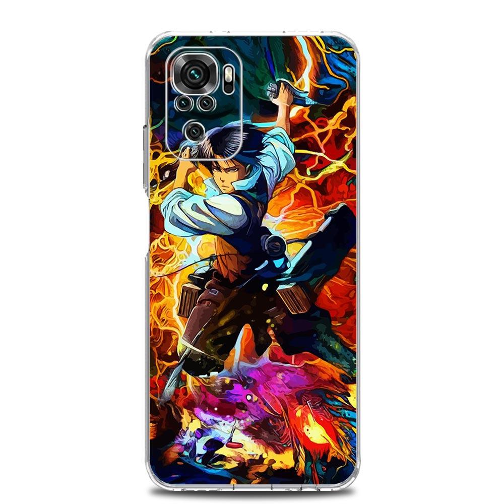 Anime Attack on titan Eren Yeager Pouzdro na telefon pro Xiaomi Redmi Note 12 11 9S 9 8 10 Pro Plus 7 8T 9C 9A 8A K40 Gaming Průhledný kryt