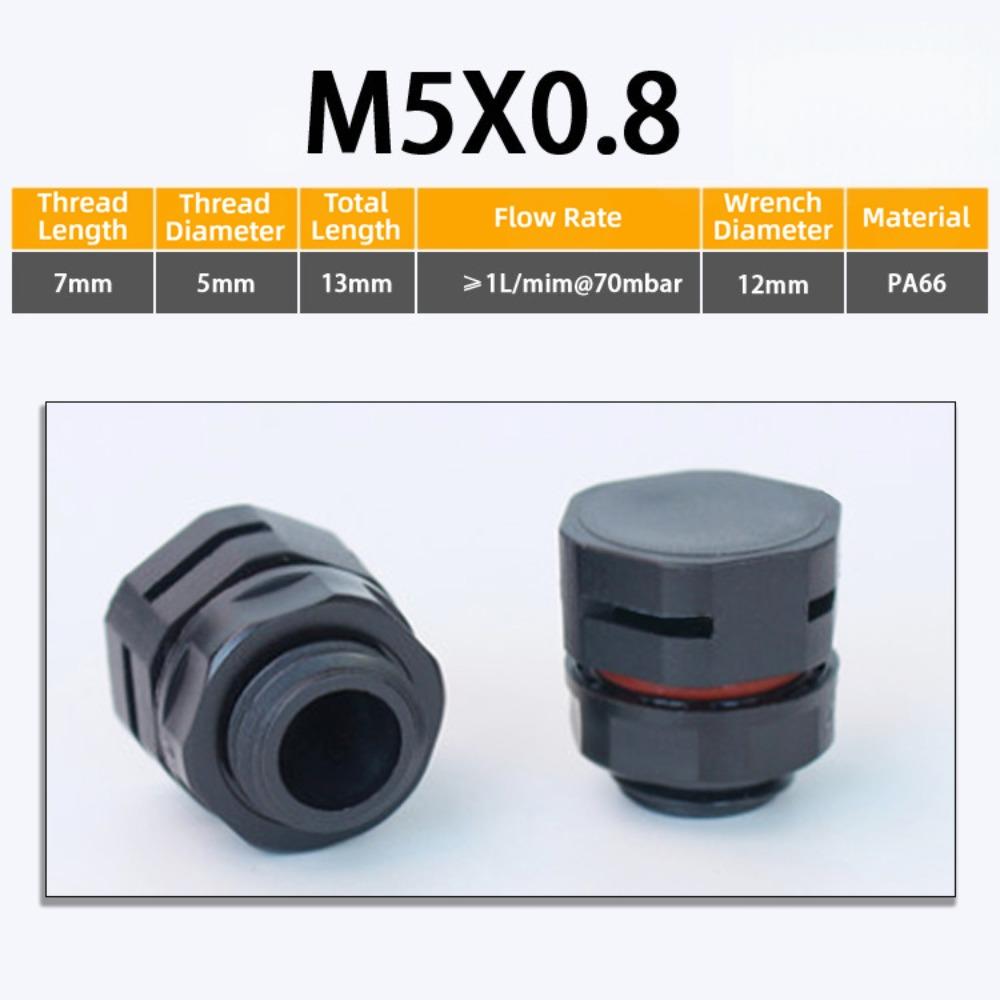 New Waterproof Vent Plug M5 M6 M8 M12 M16 Nylon Breather Valve Breather Plug Cap New