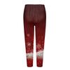 Damen Weihnachten Print Slim Fit Elastische Yoga Freizeit Hose