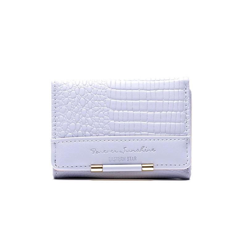 

Korean Style Leather Women s Clasp Wallet and Card Holder фиолетовый