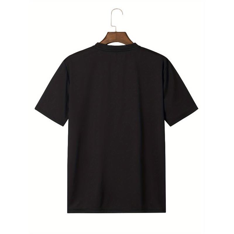 European sizes Men'S Casual Short-Sleeve Crew Neck T-Shirt Featuring Skeleton Fish Bone Design, Perfect for Summer And Spring Outfits