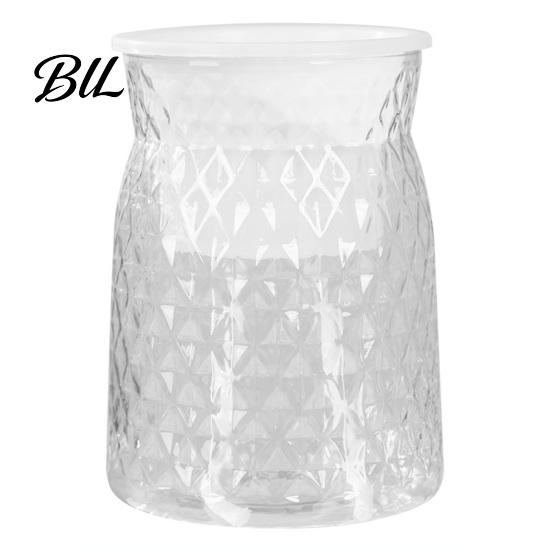 Water Storage Plant Pot Self-Absorbing Vase Transparent Level Indicator Embossed Self-Watering Planter Indoor Self-absorbing with Breathable