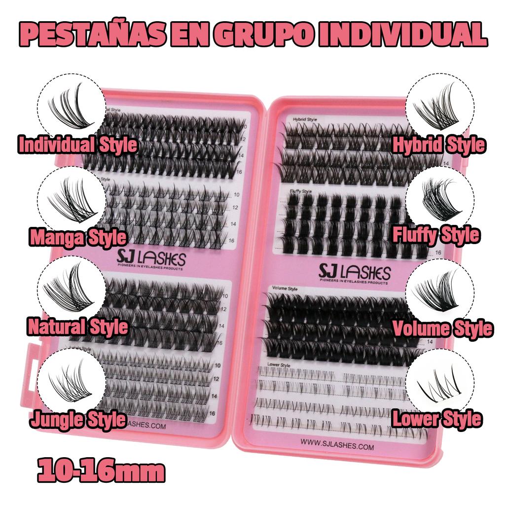 Hot-Selling DIY Eyelash Extension Kits 32 Rows Hot-Melt Hair Thick 30D 40D Single Cluster False Eyelashes Eyelashes