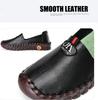 Kalın Tabanlı Babetler Kore Ayakkabıları Kadınlar İçin Rahat Deri Slip On Makosenler Hamile Kadın Geniş Kalıp Ortopedik Ayakkabılar Kadın Loafer'ları