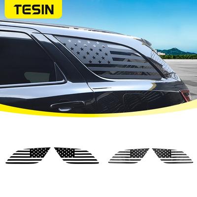 TESIN מדבקות דקורטיביות לקישוט חלונות אחוריים קישוט לדודג' דורנגו 2011 2012 2013 2014 2015 2016 2017+ חיצוני לרכב