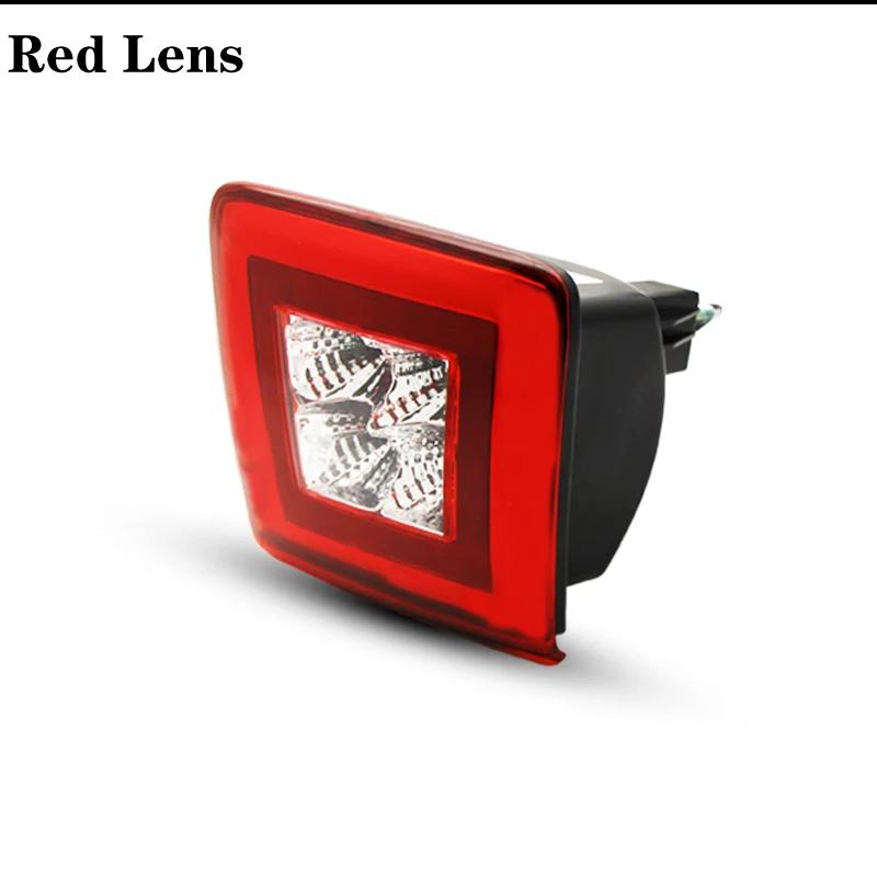 iJDM Car Rear Fog Light Assemblies For Nissan 370Z Juke NISMO Powered by Red LED as Brake/Rear Fog & White LED as Backup Reverse Red Clear Lens