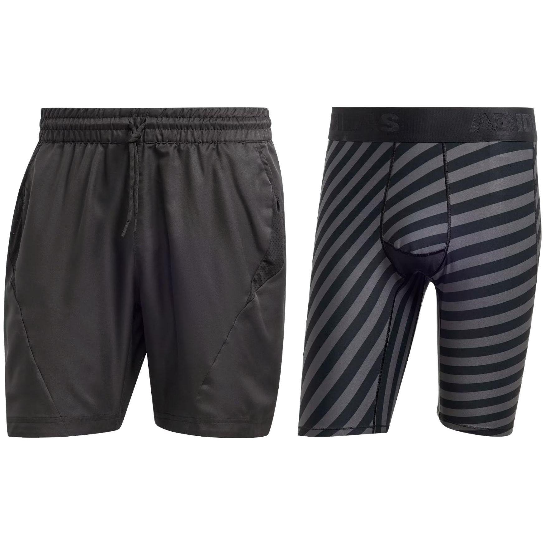 

Adidas Мужские теннисные шорты Aeroready Two-In-One Pro, черные IB5493 XS