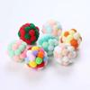 5pcs Plush Cat Balls With Bells Inside Eco Friendly Interactive Toys For Indoor Cats Soft And Elastic Fuzzy Kitten Playthings