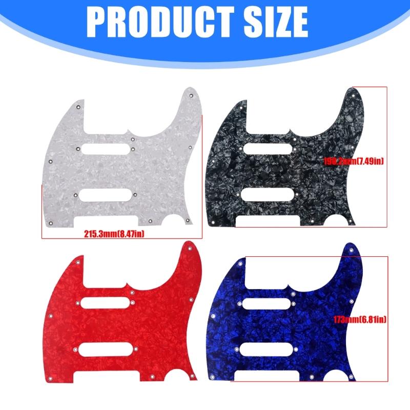 3Ply Scratchplate Musical Instrument Standard Mudguard Guitar Bass 6 Strings Model Guitar 8 Holes Guitar Bass Pickguard