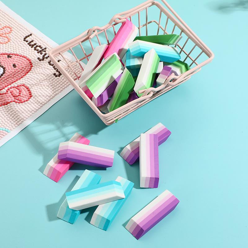 Rainbow Eraser Set with Custom Logo for Students – Art Supplies & Gifts