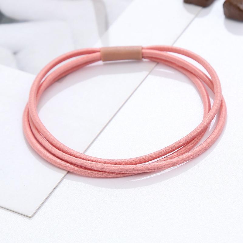 Handmade 3-in-1 Hair Loop with High Elasticity Headband for Girls, Colorful Rubber Bands for Accessories