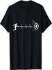 Funny Soccer Player Heart Pulse Graphic Sport Football Fan T-Shirt