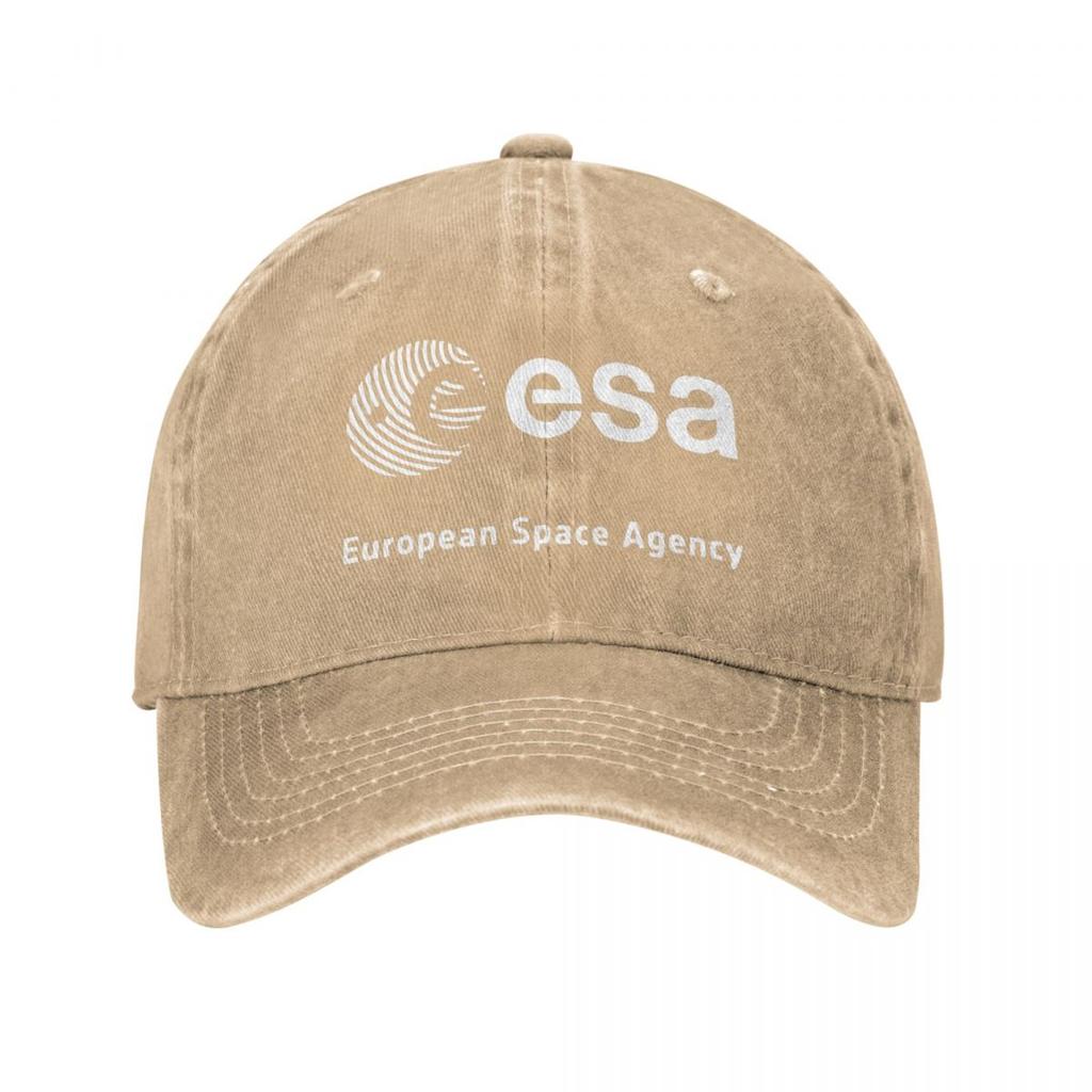 Vintage EESA European Space Agency Baseball Caps Unisex Distressed Denim Snapback Cap Esa Outdoor Activities Adjustable Hats Cap