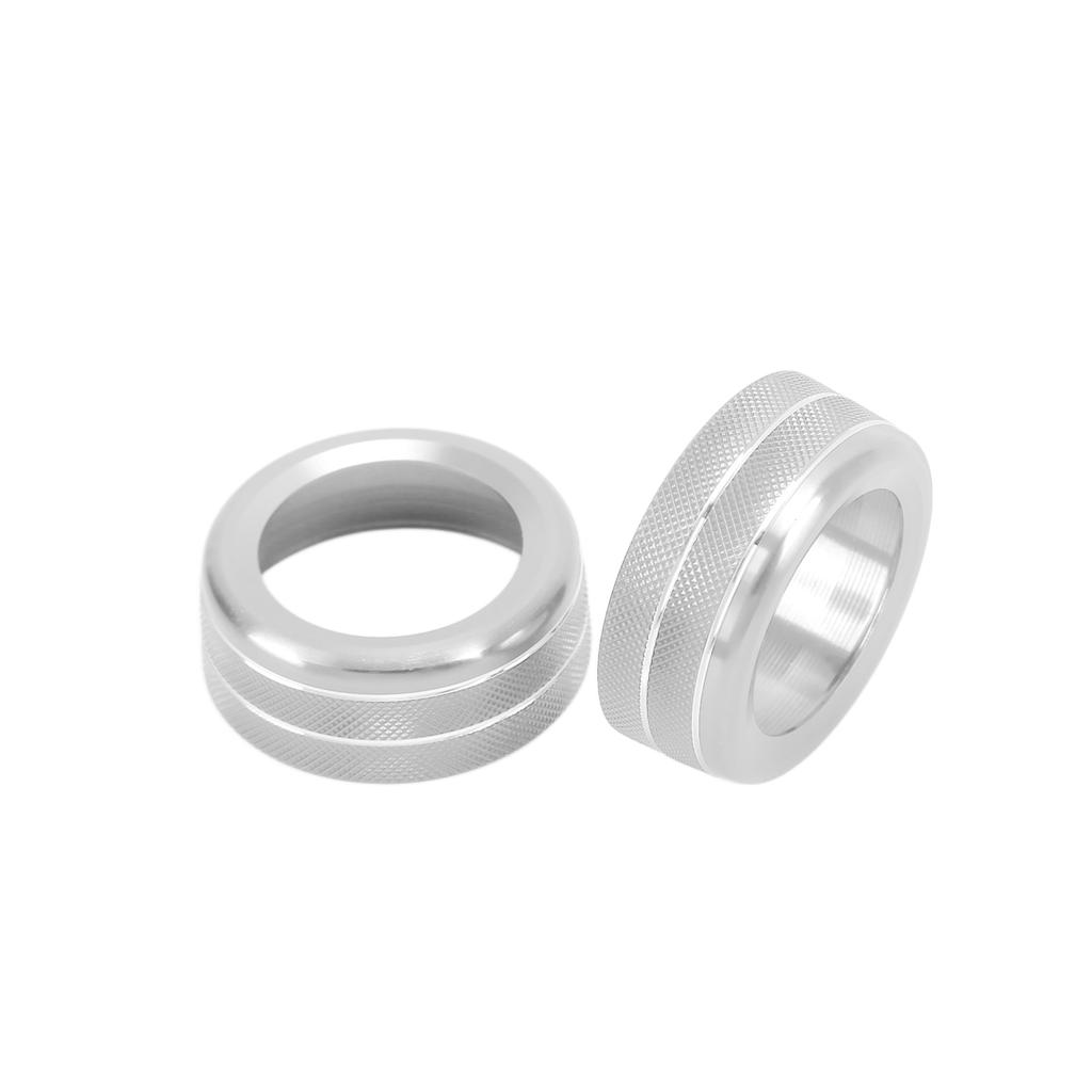 2 Stück Klimaanlagen-Knopfabdeckung Aluminiumlegierung AC-Schalterring Ersatz für Panamera