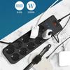 Melery Steckdosenleiste 10-fach AC-Steckdose EU-Steckdose USB-Ladeanschluss 2 m Verlängerungskabel Computer TV Smartphone Homekit-Geräte