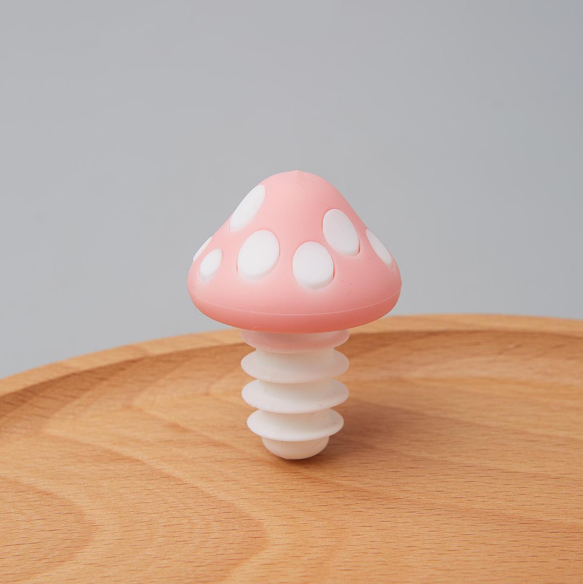 

Hot Silicone Mushroom Wine Stoppers Airtight Leakproof Creative Bottle Stoppers for Champagne Beer Wine Home Party Bar Parts LIJ розовый