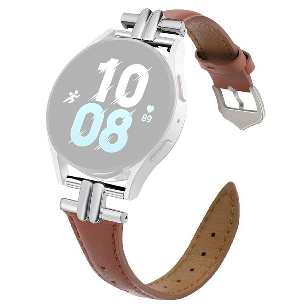 For Huawei Watch GT 5 46mm/Samsung Galaxy Watch3 45mm Band 22mm Genuine Cow Leather Watch Strap with H-shape Connector