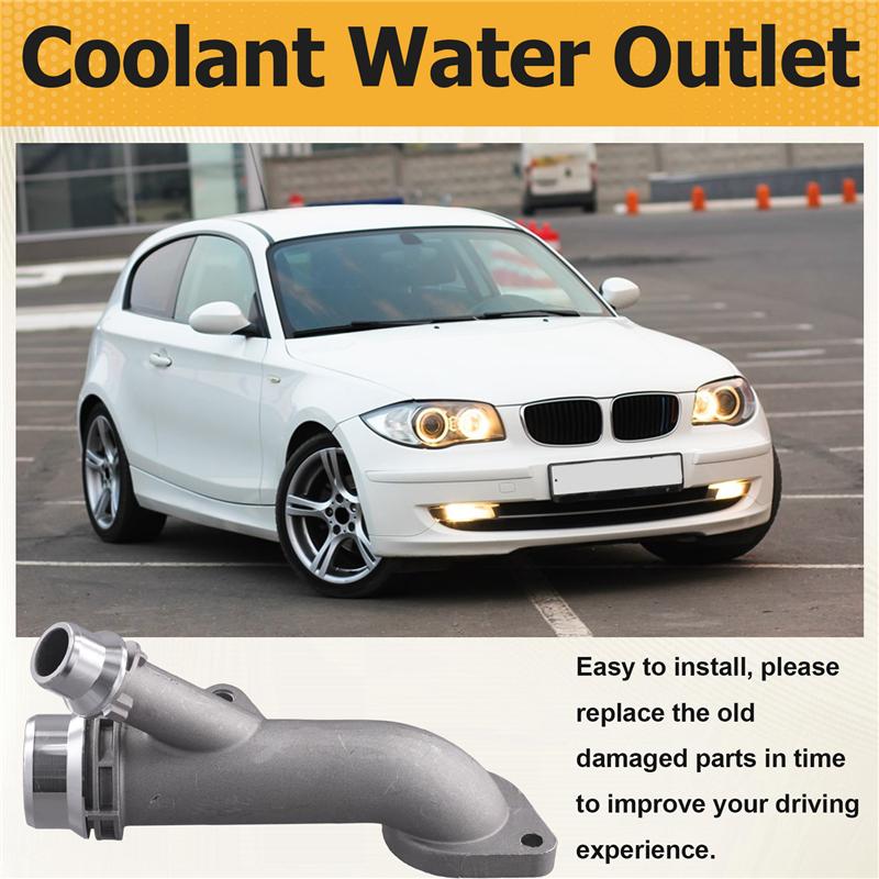 New Aluminium Cooling Radiator Coolant Hose Connector Water Outlet Pipe For BMW E46 E85 E60 E61 E83 E81 E93 11537560130