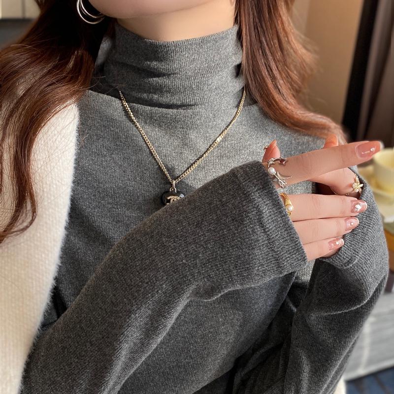 

Women s Slim-Fit Dark Gray Cowl Neck Top - 2024 Autumn/Winter Collection Small