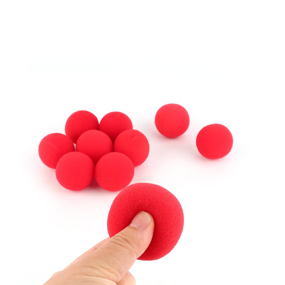 10Pcs Red Sponge Softball CloseUp Street Classic Comedy Trick Props Toys