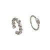Stackable Design Heart Ring Silver Color Adjustable Ring Open Finger Ring  Valentines Gift