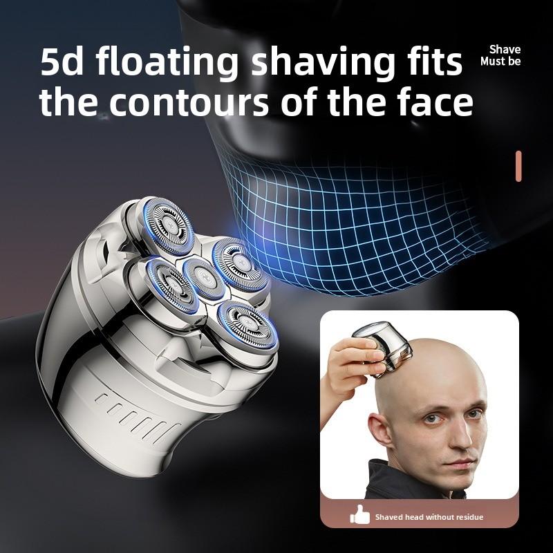Magnetic Suction Razor Head Gadget - Fully Washable, Digital Display, Electric Shaving Kit