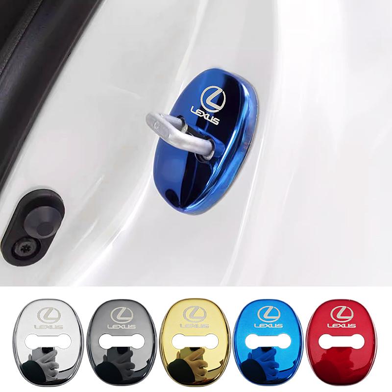 4 pieces Metal Steel Car Door Lock Cover For Lexus ES350 ES240 IS250 IS300 ES260 GS300 IS250 RC LS500 CT200h RX450h Accessorie AEO1