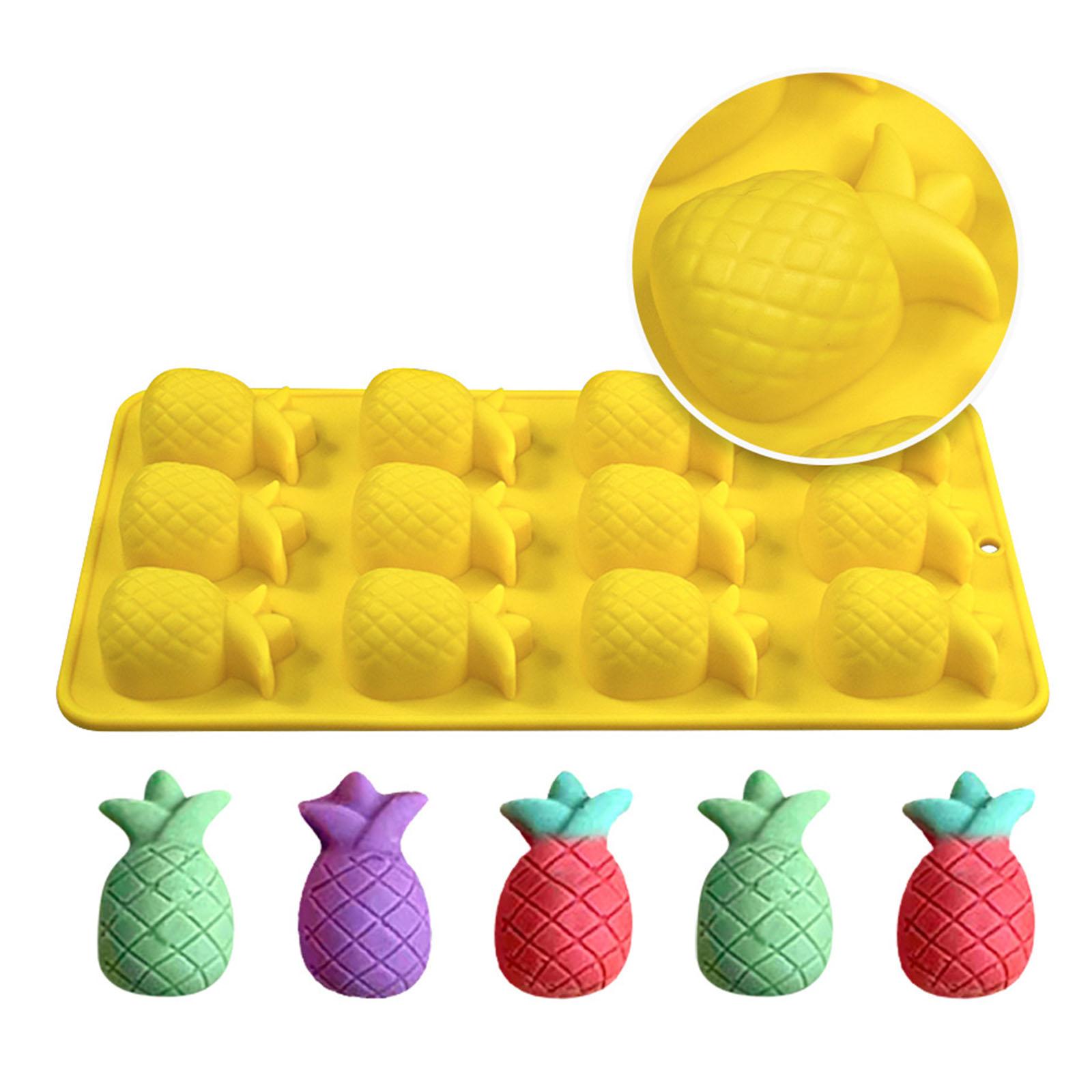 

Формы для кубиков льда в форме клубники/ананаса, силиконовый материал, подносы для кубиков льда, кухонные аксессуары для ручного изготовления для сока B