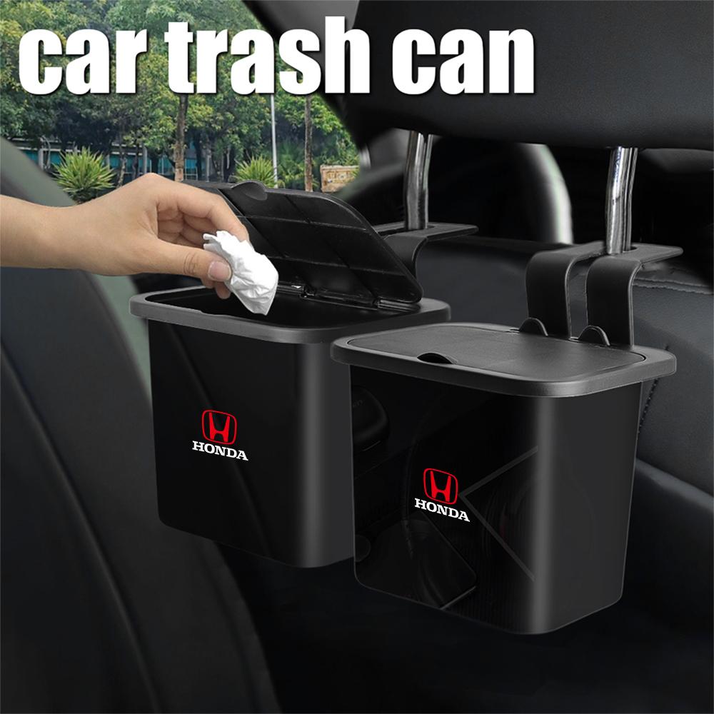 Car Trash Can Seat Back Hanging Storage Box Phone Holder Rubbish Can For Honda Fit Jazz City Odyssey Jazz Mugen CRV Accord Civic