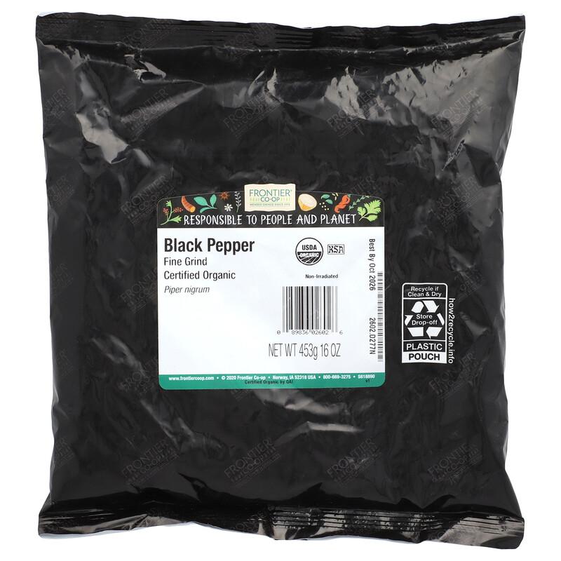 Organic Fine Grind Black Pepper, 16 Oz (453 G)