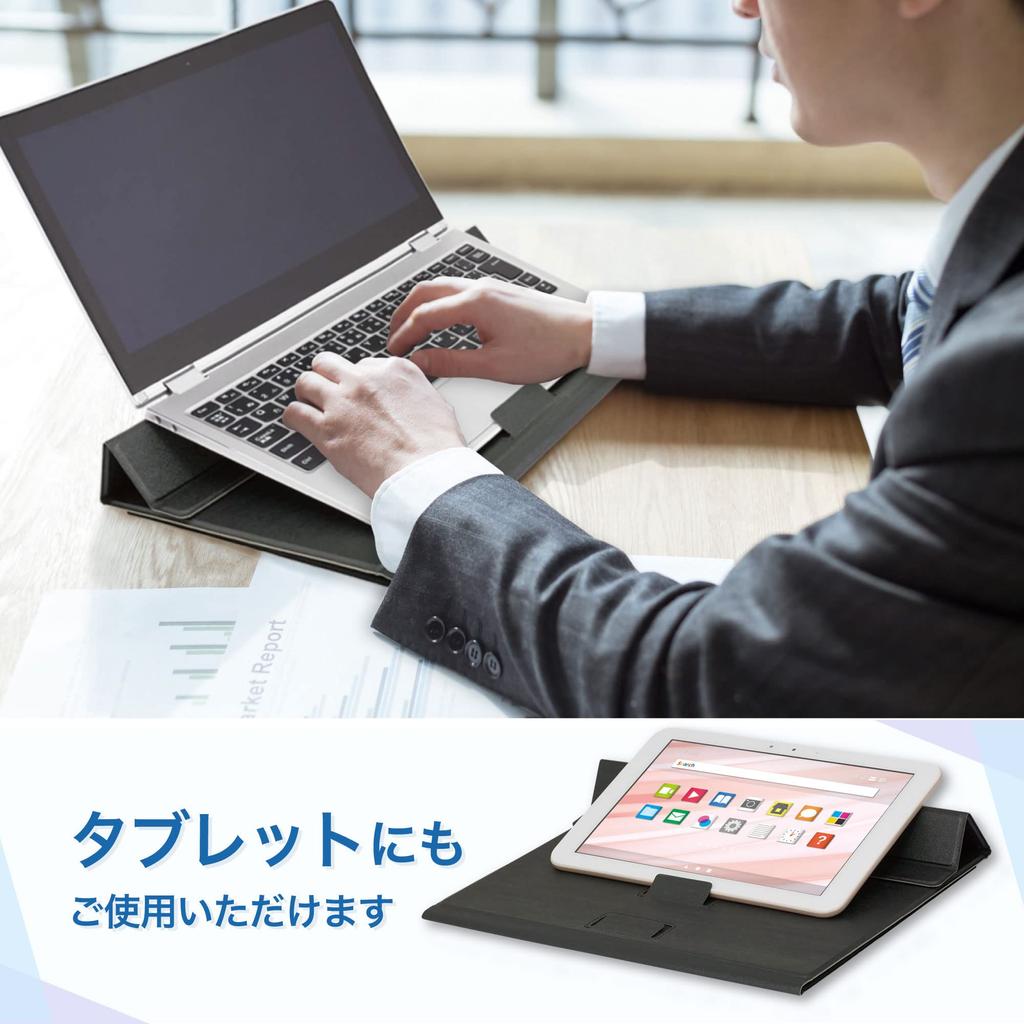 Asuka Mobile PC Stand DSK06 Desktop Tablet Laptop Tablet with Desk Mat Slanted Black