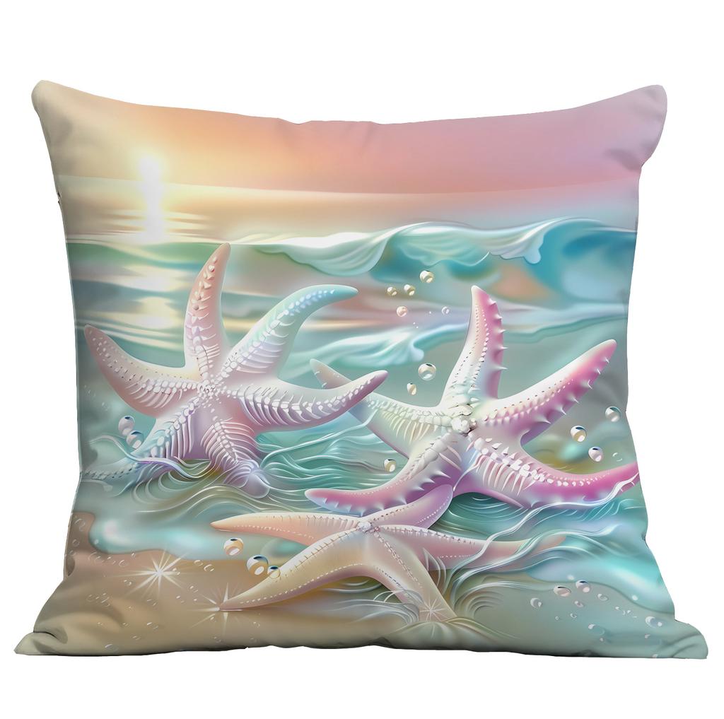 New Beautiful, Romantic and Colorful Beach Pillowcase Marine Life Peripheral Cushion Pillowcase