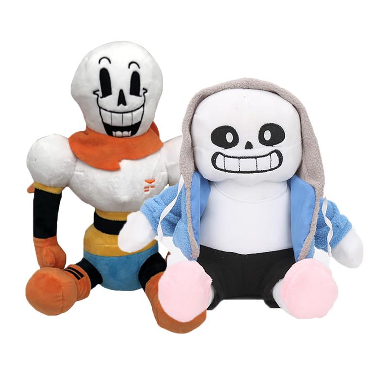 Peluche Undertale Poupées en Peluche Dessin Animé Sans Frisk Chara Peluche Douce Jouets Zombie pour Enfant Cadeau Noël Anniversaire