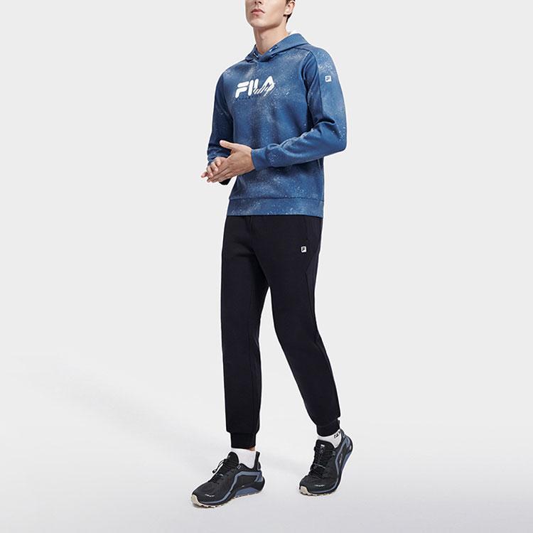 Fila Solid Color Logo Print Cuffed Sports Pants Men Bottoms Royal-Blue A11M311603F-NV