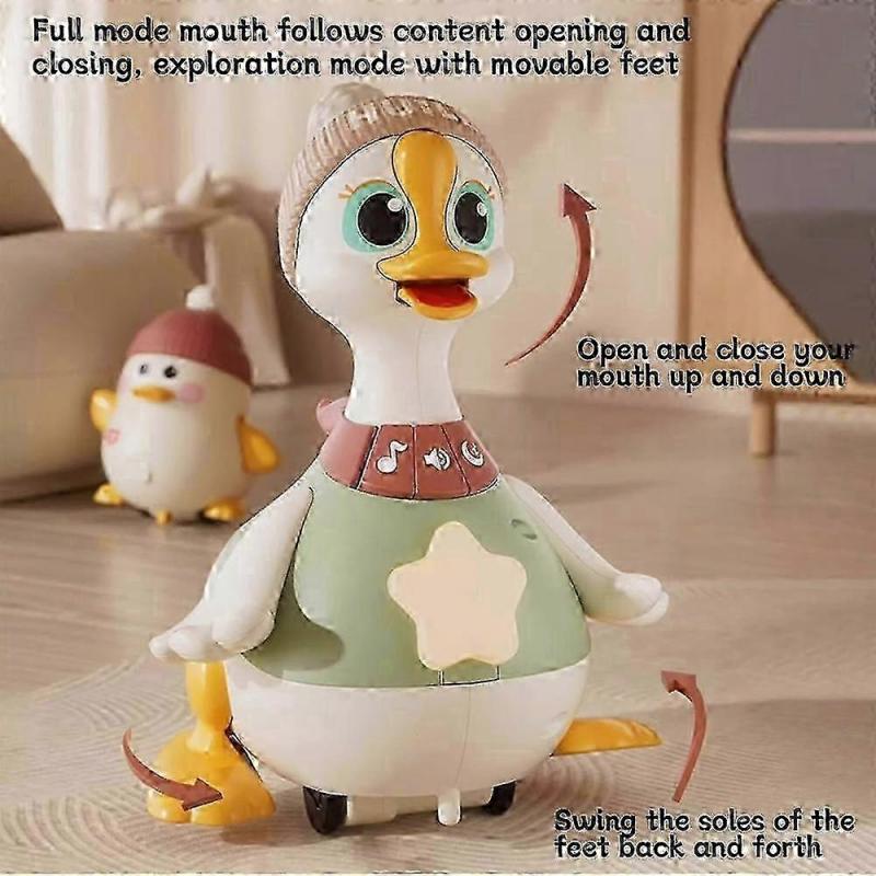Baby Toy Swing Duck Toy Cartoon Press Vehicles Glide Animal Inertia Pull Back Cars Early Education Toys for Toddlers