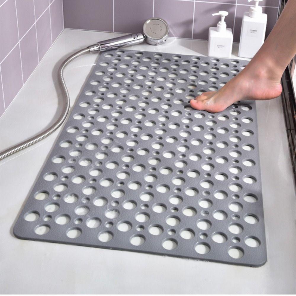 Eco Friendly Suction Cup Bath Mat Quick Drain Round Hole Bath Mat Foot Mat Bath Rug  Bathroom