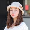 Breathable Straw Bucket Hats Dome Woven Basket Hat New Sunshade Cap  for Women