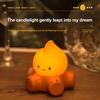 Night Light Long Battery Life USB-C Charging Bonfire Shape BPA-Free Silicone Ambient Lighting Night Light Bedroom Decor